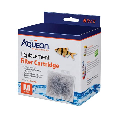 aqueon replacement filter cartridges medium - 6 pack